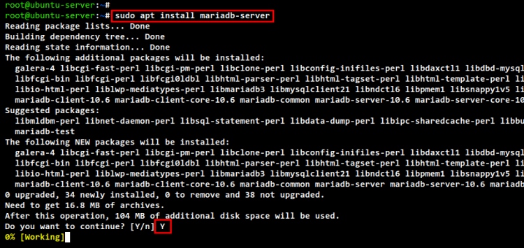 instalar mariadb