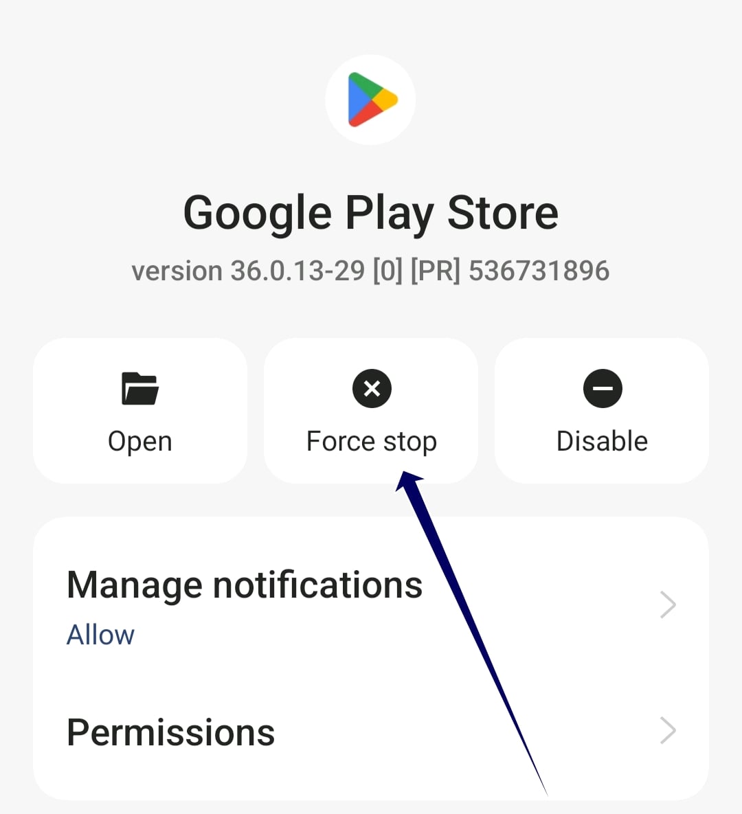 Google Play Store zwangsweise stoppen