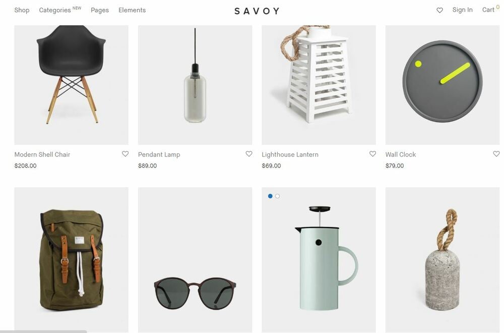 最高のWordPress eCommerceテーマ - Savoy