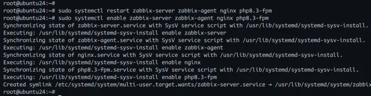 démarrer activer zabbix