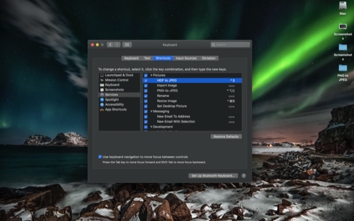 come convertire immagini heif in jpg su mac - crea una scorciatoia per eseguire servizio 5