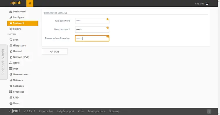 Configurer le mot de passe