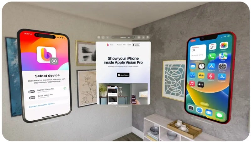 bezel app per vision pro