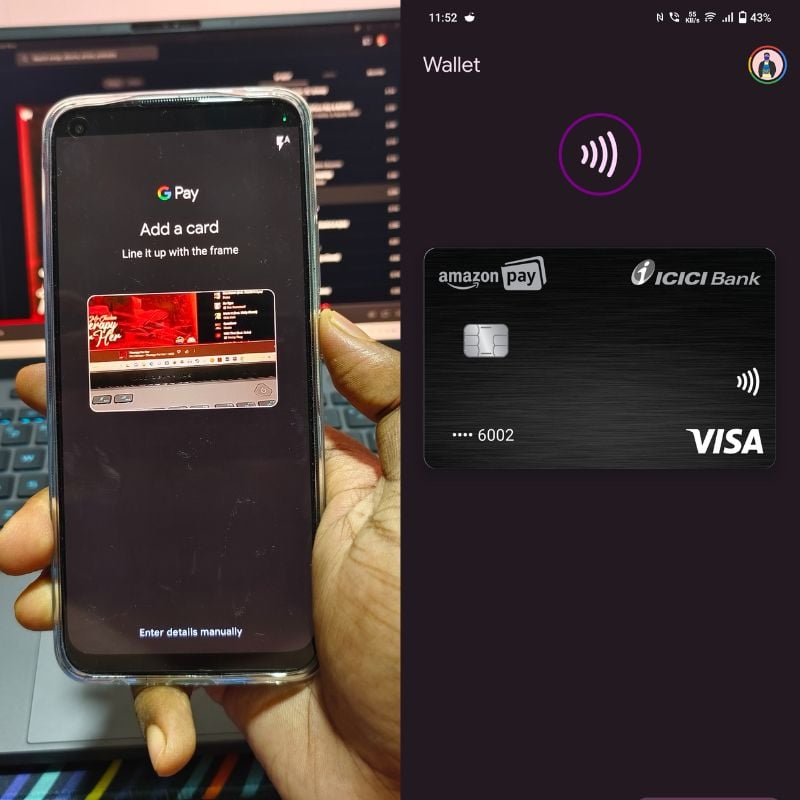 the card has been added
