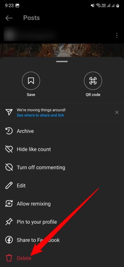 comment supprimer complètement tous vos posts instagram