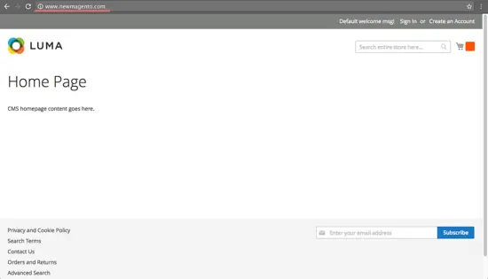 Magento-Startseite