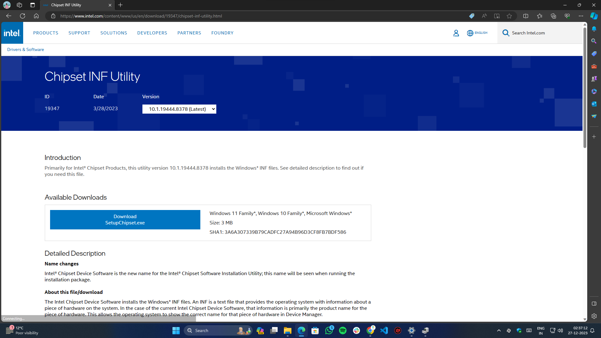Beheben des Clock Watchdog Timeout unter Windows - Chipsatztreiber-Downloadseite