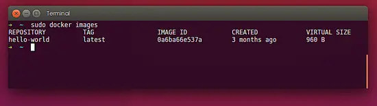 Afficher les images Docker.