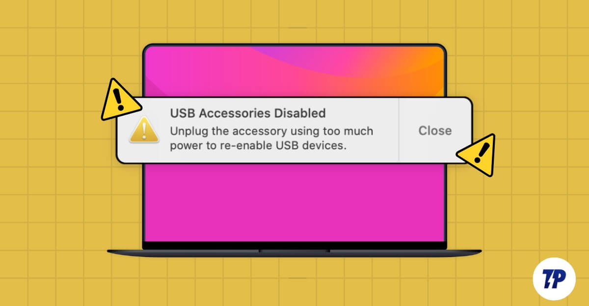 corriger les accessoires usb désactivés sur votre macbook