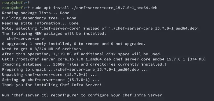 installer serveur chef