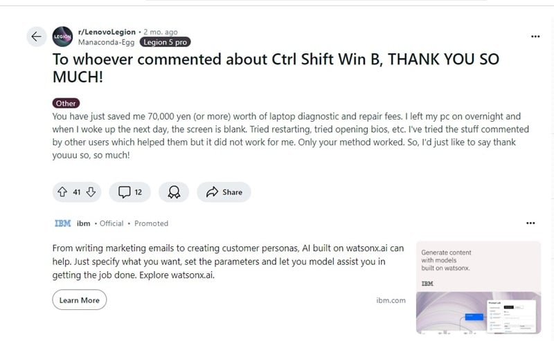 Cosa fa il CTRL + WINDOWS + SHIFT + B