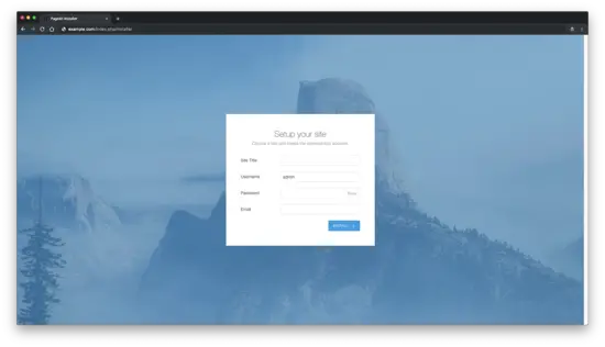 Website einrichten