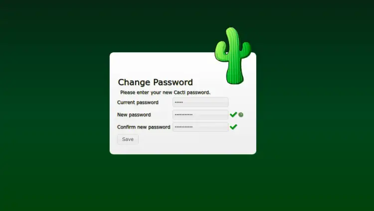Imposta una nuova password admin