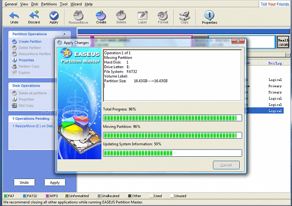 despejar computadora partición