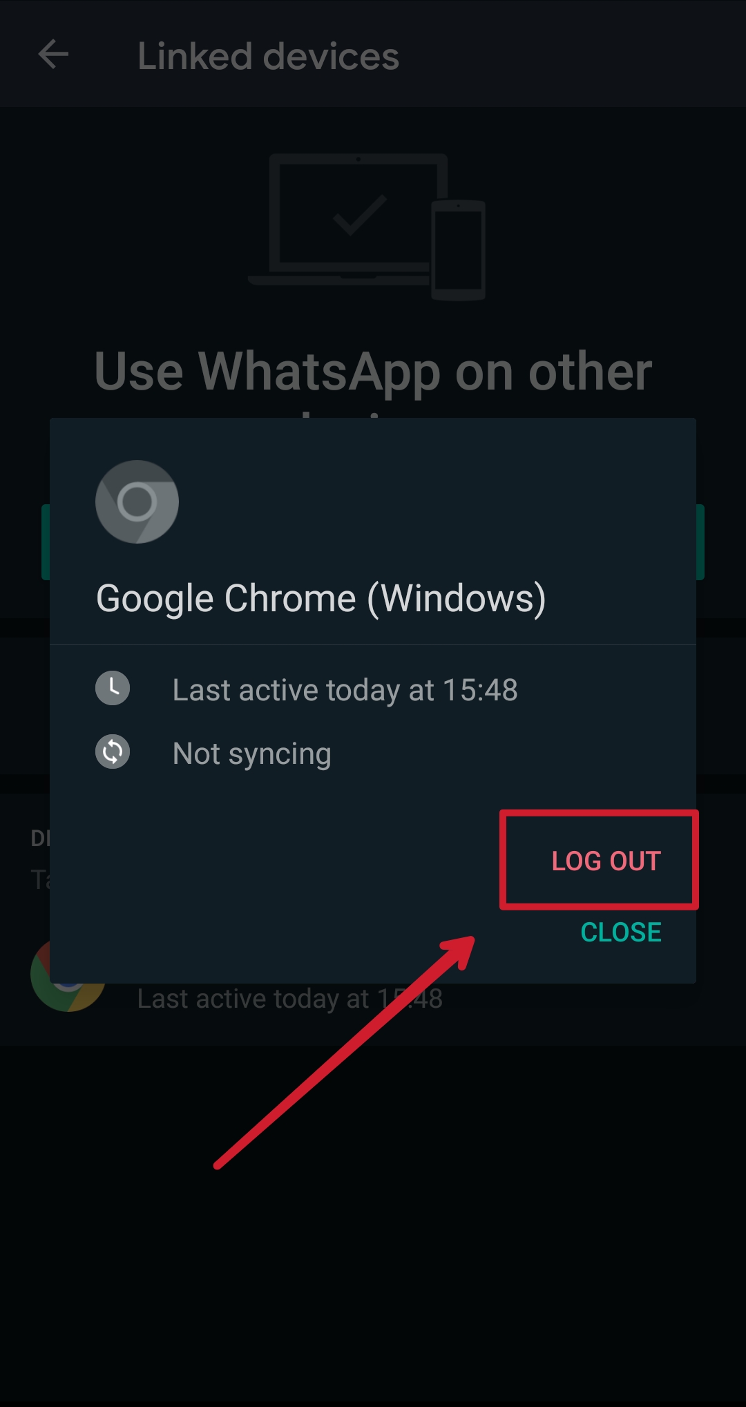 rimuovi dispositivi collegati in whatsapp multi-dispositivo