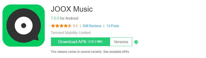JOOX Musik Windows 11