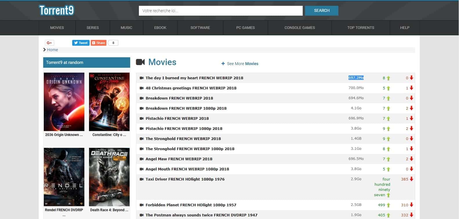 torrent9- Meilleurs sites de torrent