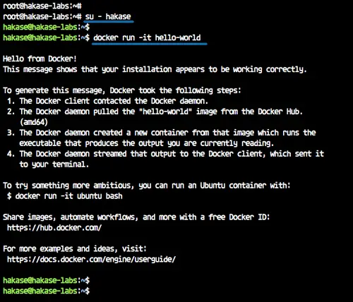 Tester docker en tant qu'utilisateur non-root