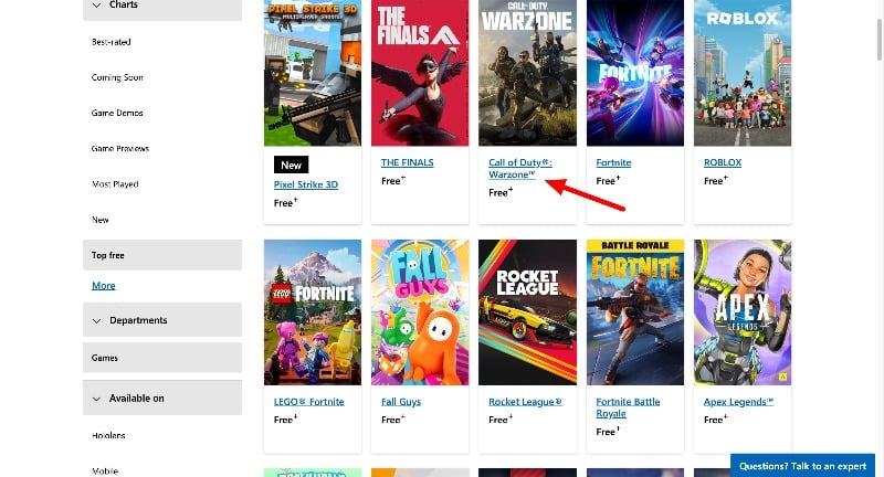 giochi gratuiti su microsoft store