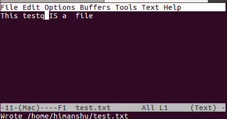 Guardar archivo en emacs