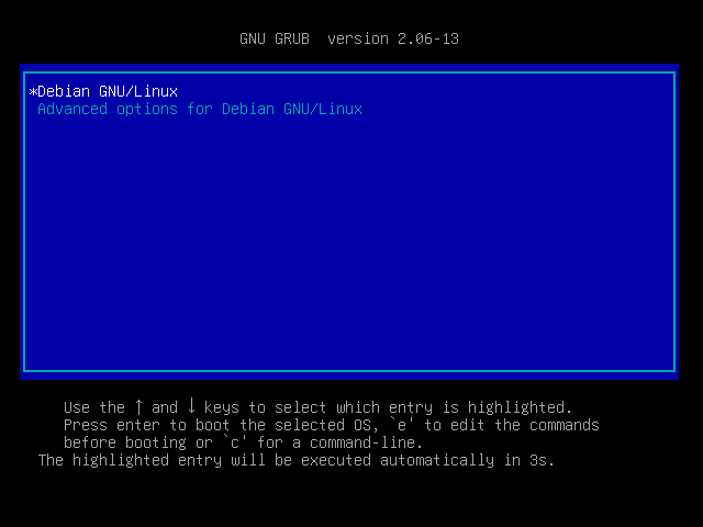 Debian 11のブート