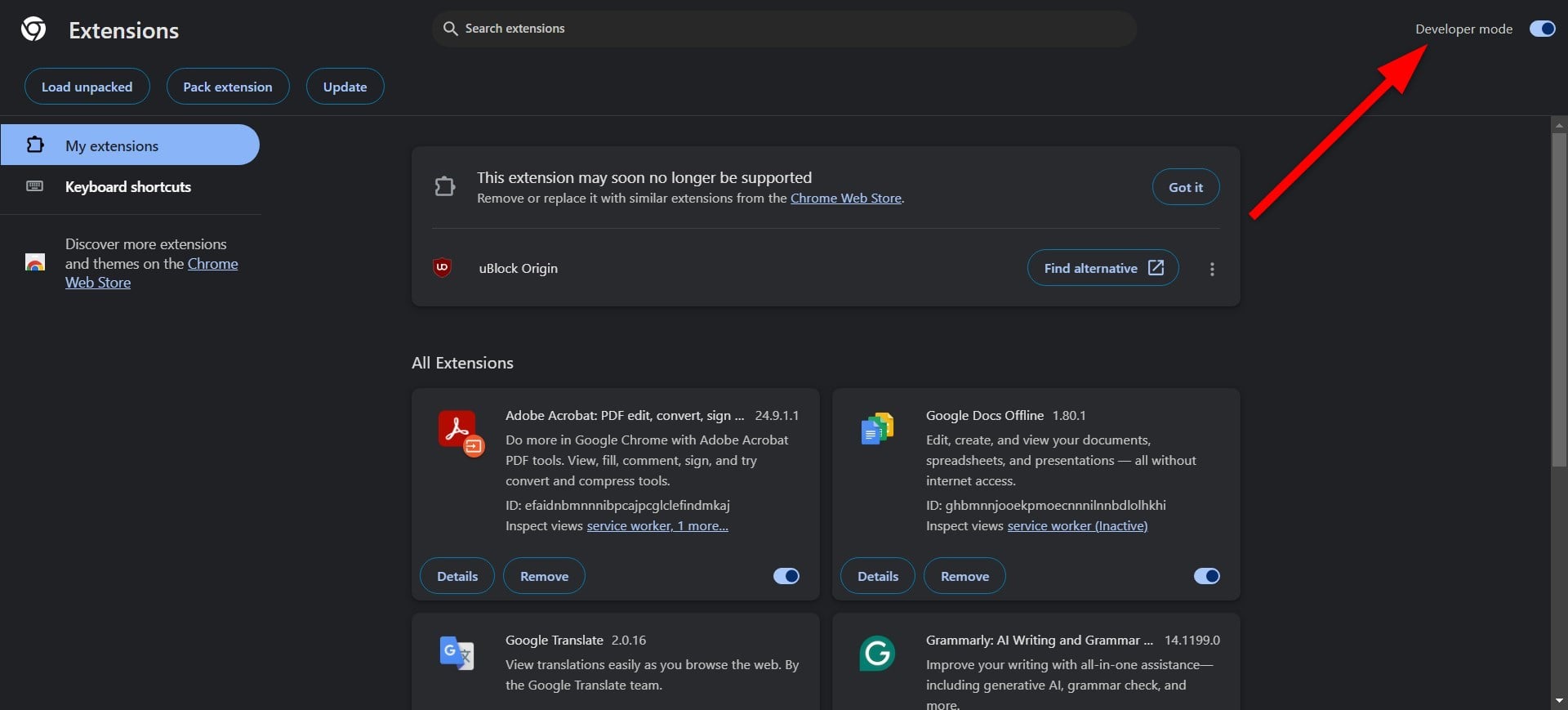 modalità sviluppatore google chrome