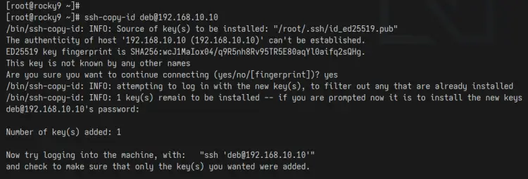 ssh-copy-idキーをアップロード