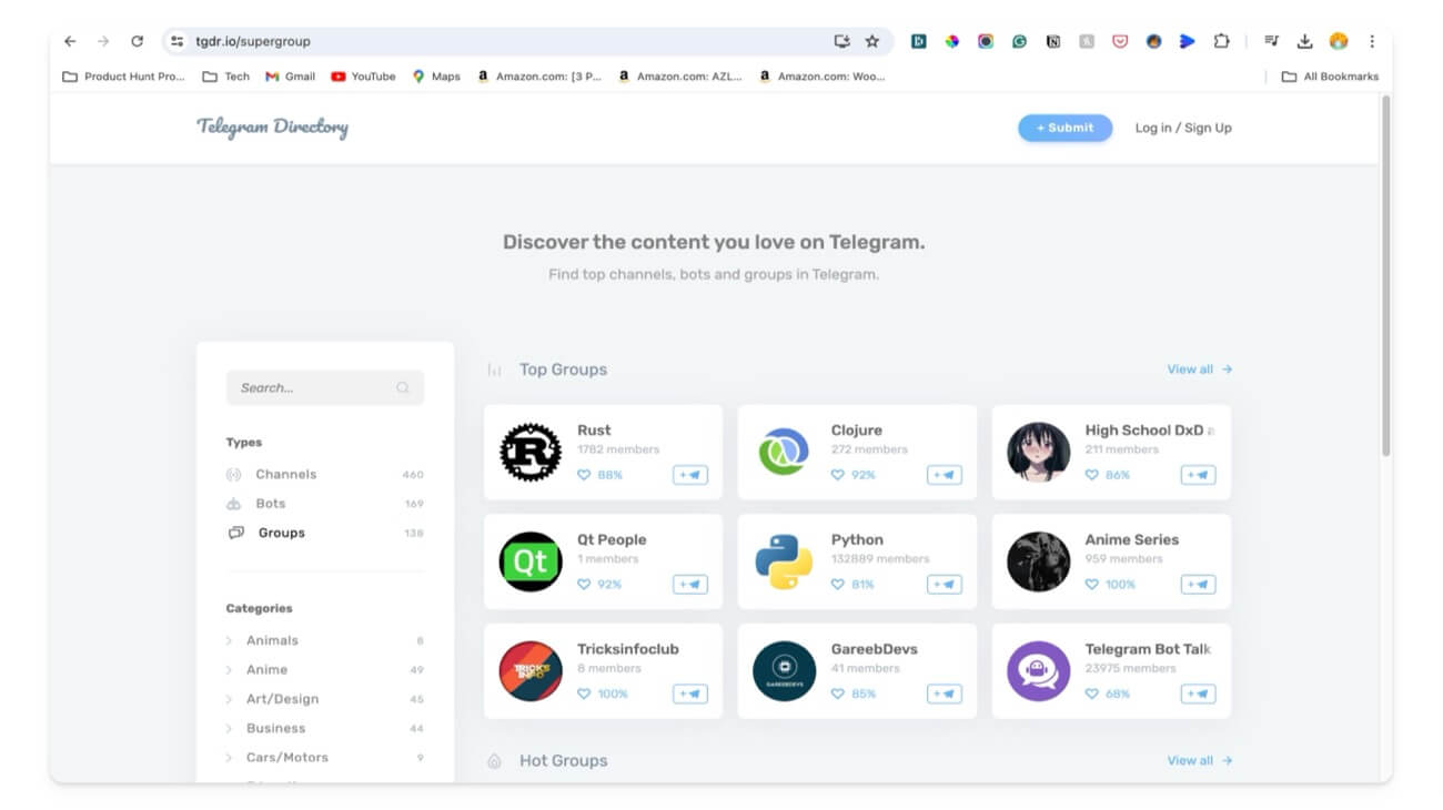 annuaire de groupes telegram