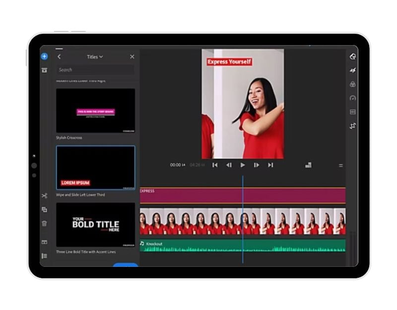 adobe premier rush sur ipad