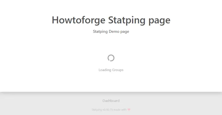 Страница состояния Statping