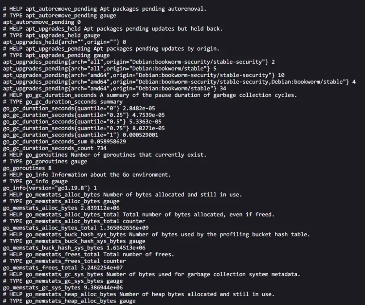 node exporter metrics