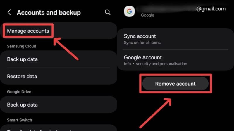 AndroidからGoogleアカウントを削除