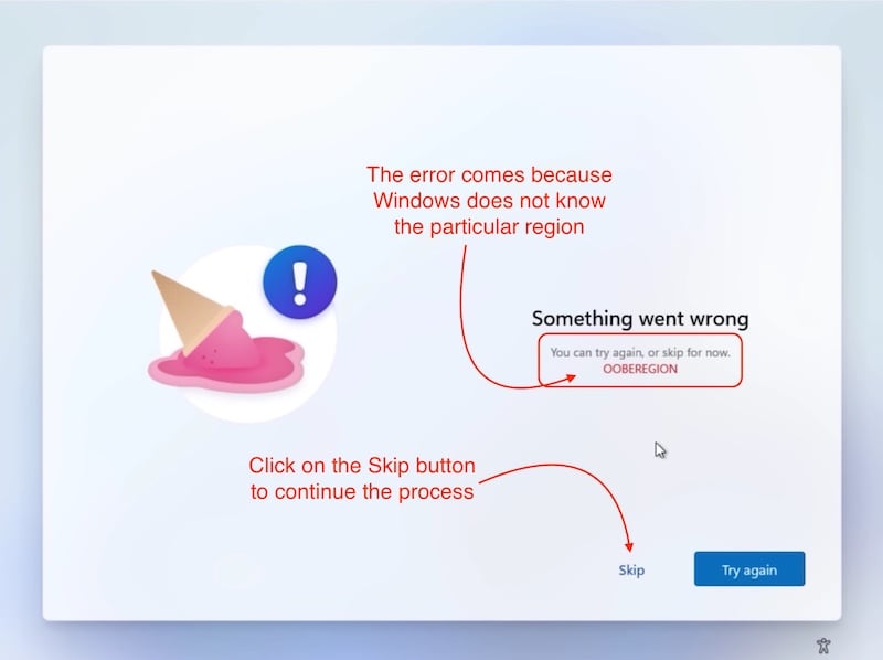 o erro ocorre porque agora o windows não sabe sua região