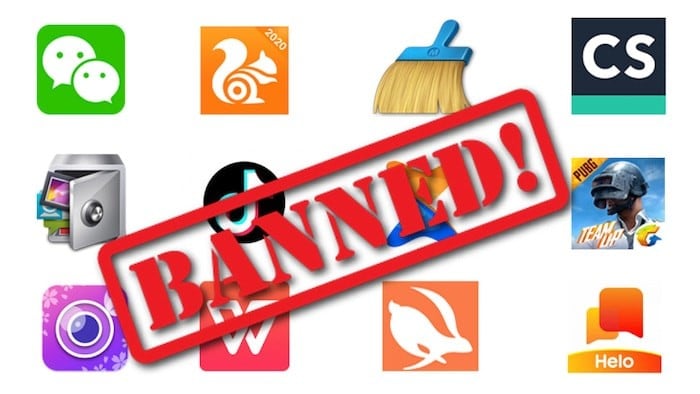 59 applications chinoises, y compris TikTok, CamScanner, Shareit et UC Browser, interdites par le gouvernement indien - applications chinoises interdites en Inde