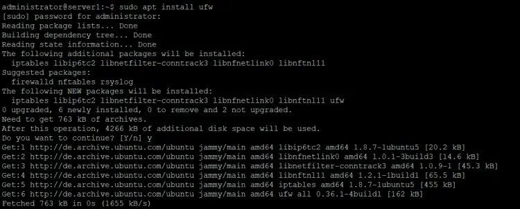 Instalar Firewall UFW