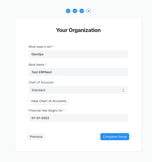 setup organization