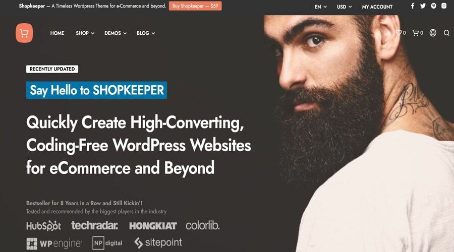 最高のWordPress eCommerceテーマ - Shopkeeper