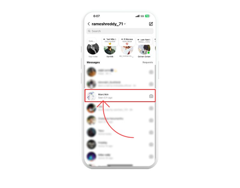 Instagramメッセージチャット