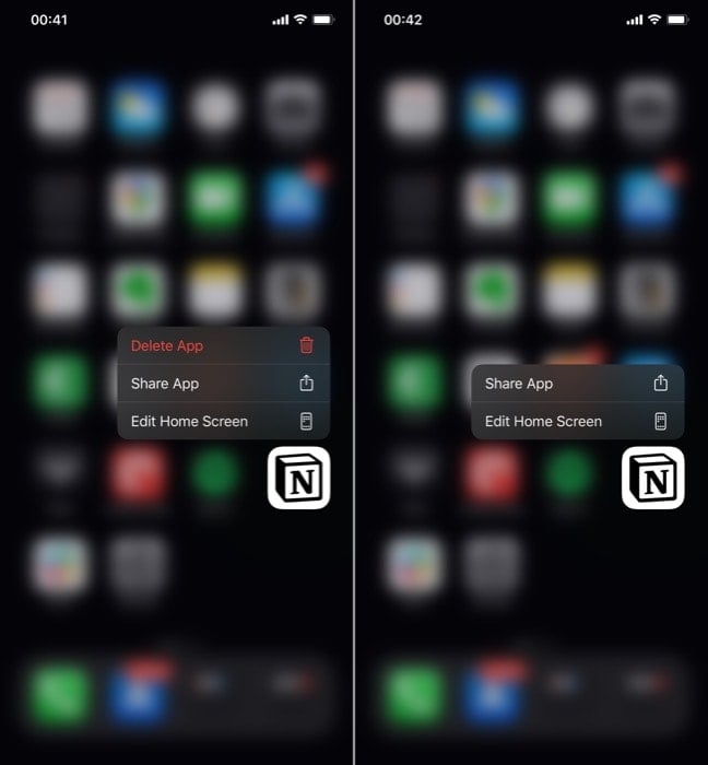 So deaktivieren Sie die Deinstallation von Apps auf iPhone und iPad - Vorher Nachher Bildschirmzeit Deinstallationsbeschränkung