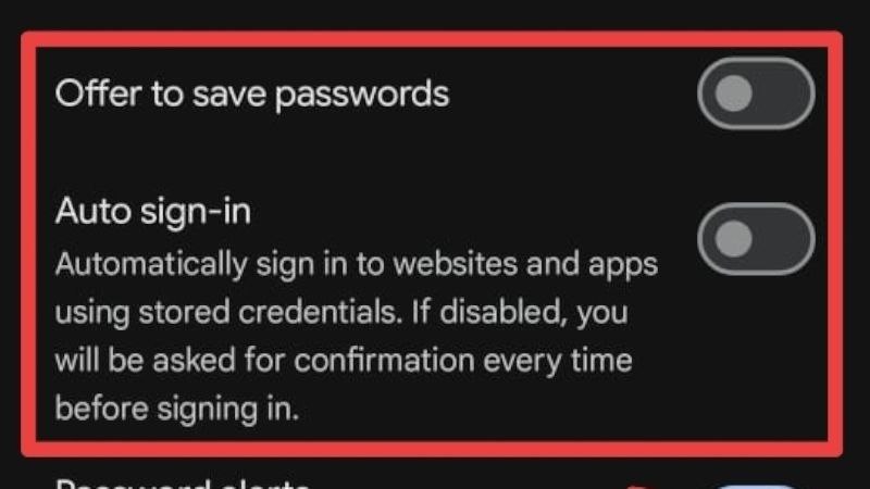 自動サインインをオフにしてGoogleスマートロックを無効にする