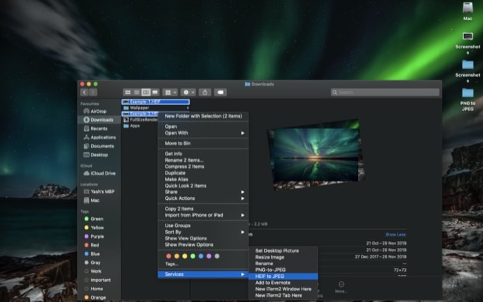 come convertire immagini heif in jpg su mac - esegui servizio 2
