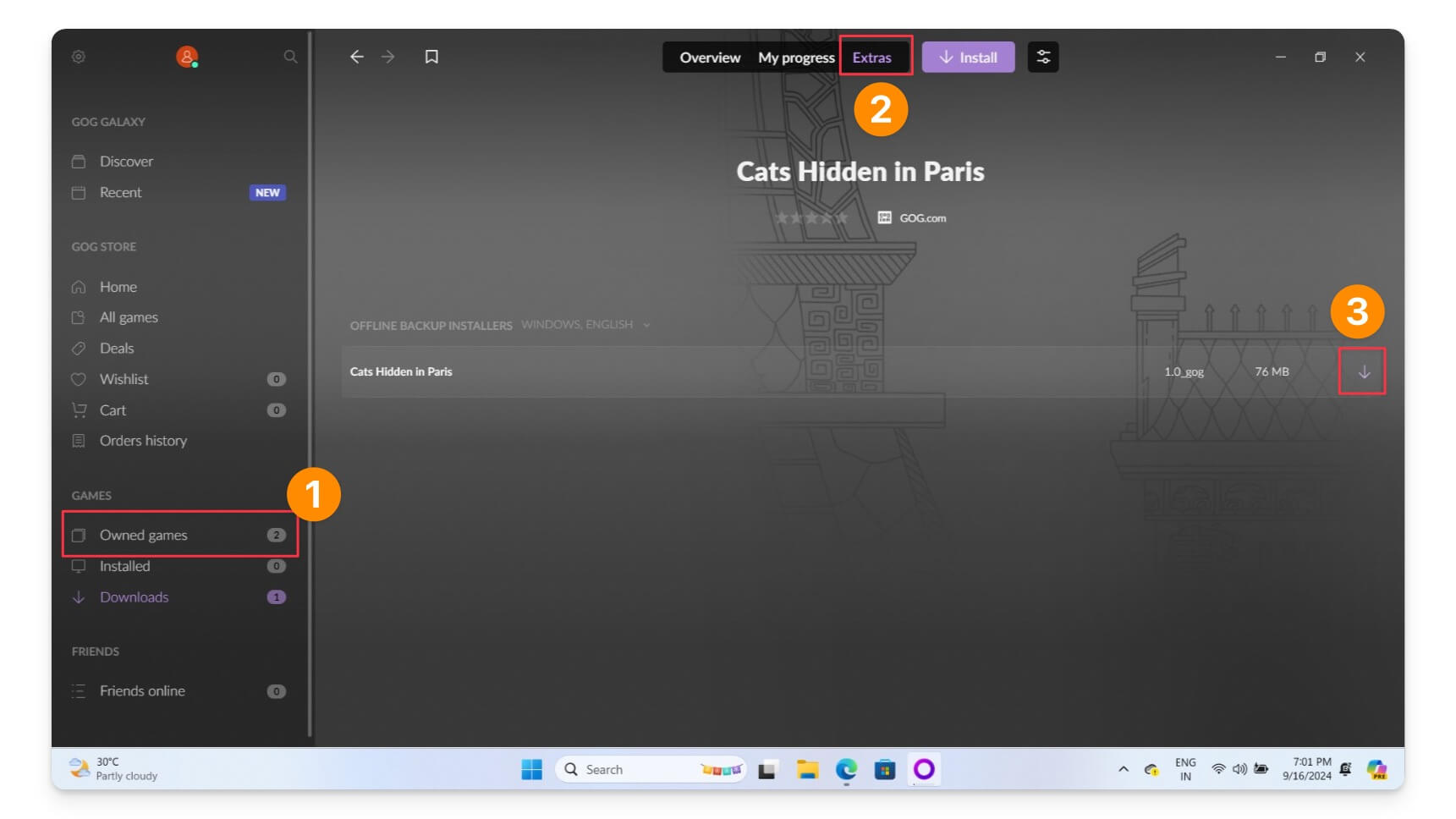 descargar archivos de instalación sin conexión