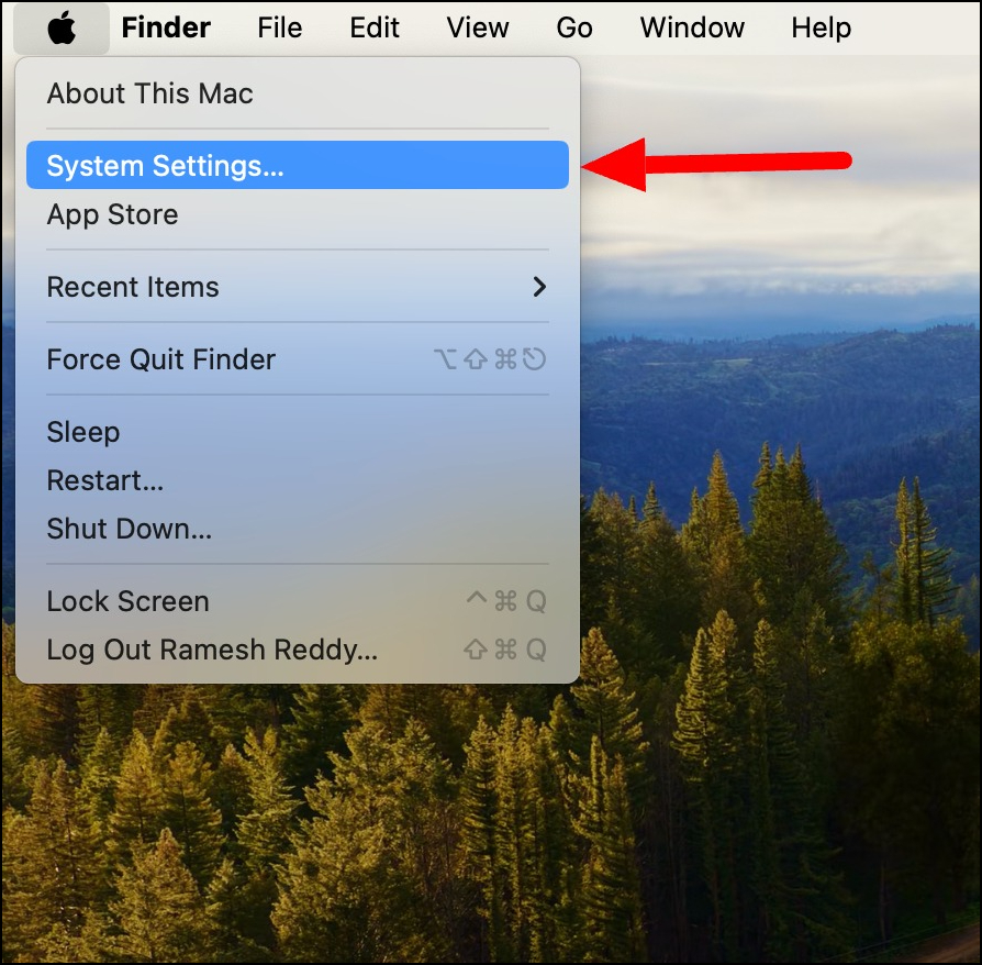 Systemeinstellungen auf Mac