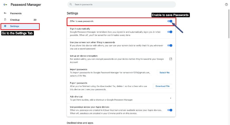 googleパスワードマネージャーにパスワードを保存させる
