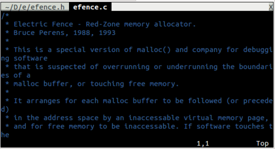 Onglets dans Vim avec a.vim.