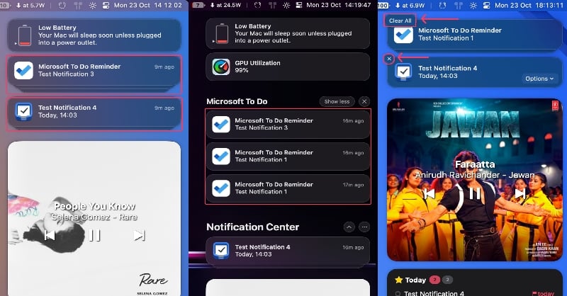 limpar todas as notificações