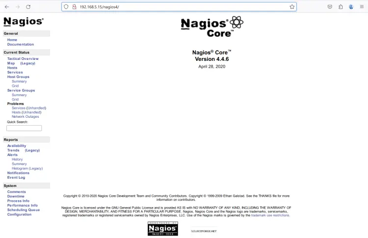 Nagios dashboard
