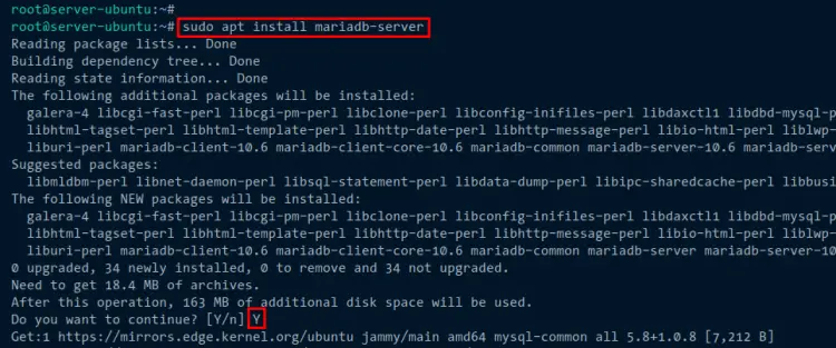 instalar mariadb