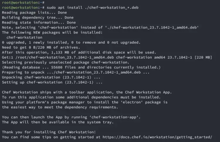 installer station de travail chef