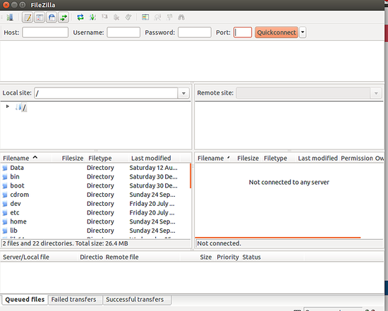 FileZilla FTPクライアント